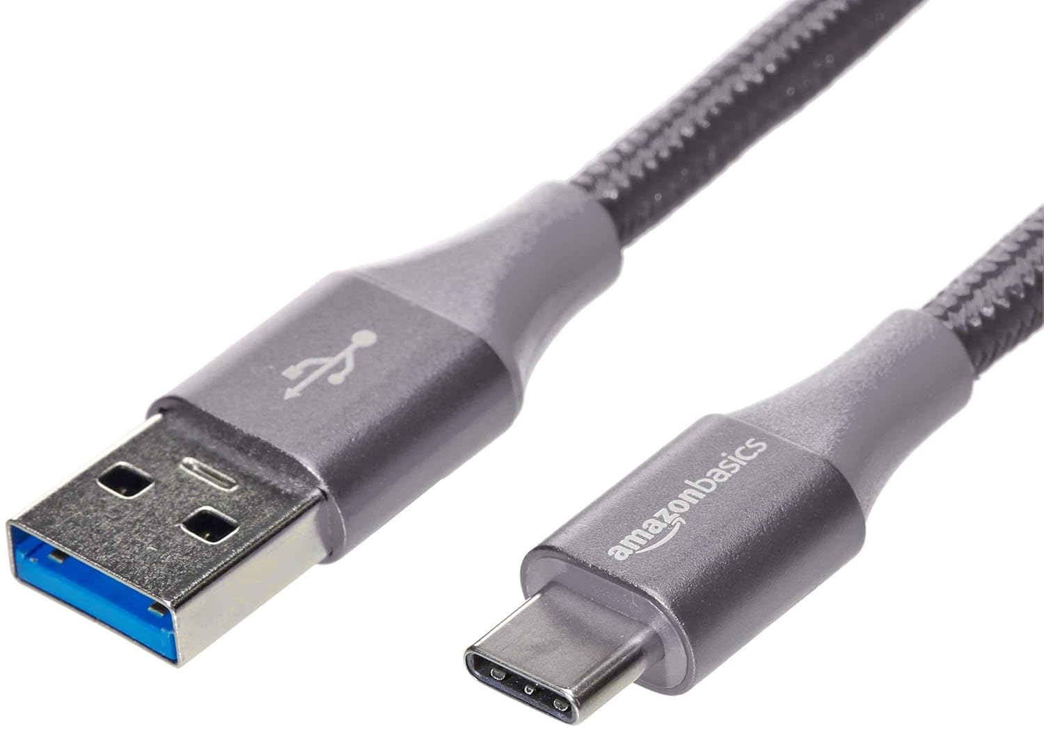 Basics Fast Charger Cable: High-Speed 5Gbps for Apple iPhone, Samsung Galaxy, 6ft Dark Gray