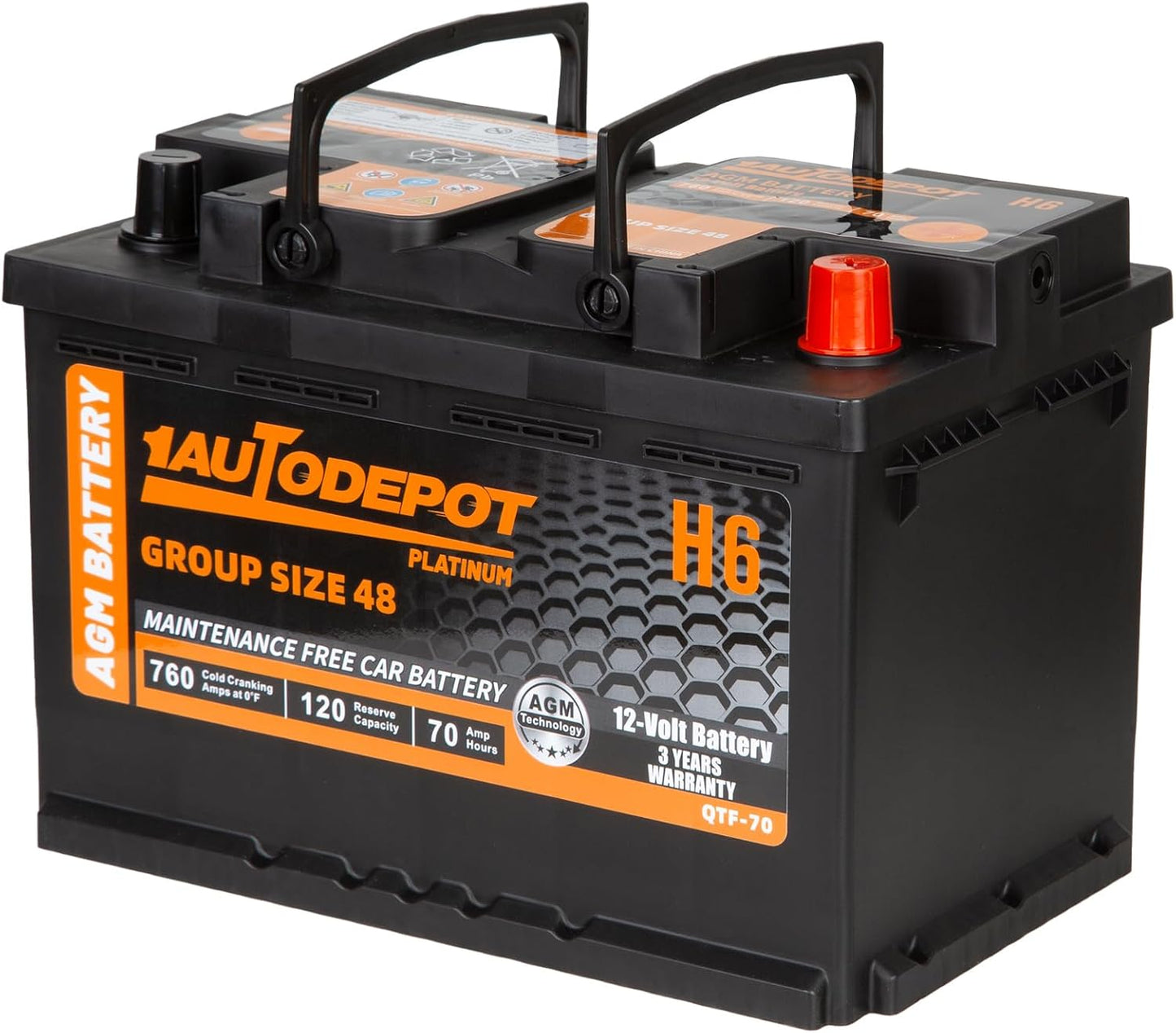BCI Group 48 Car Battery - Premium AGM Maintenance Free Power