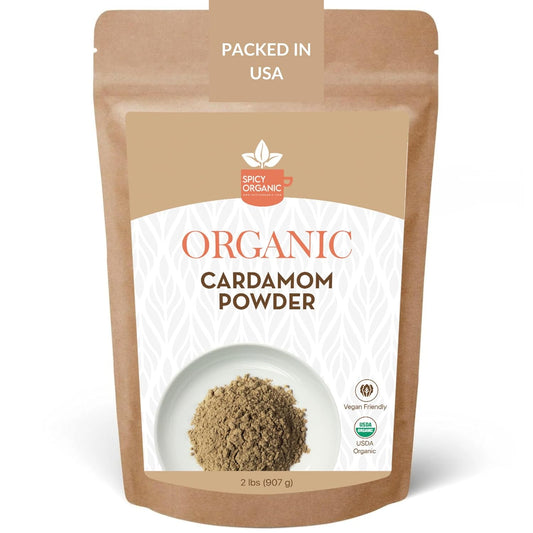 Organic Ground Cardamom for Cooking, Baking, and Tea Use