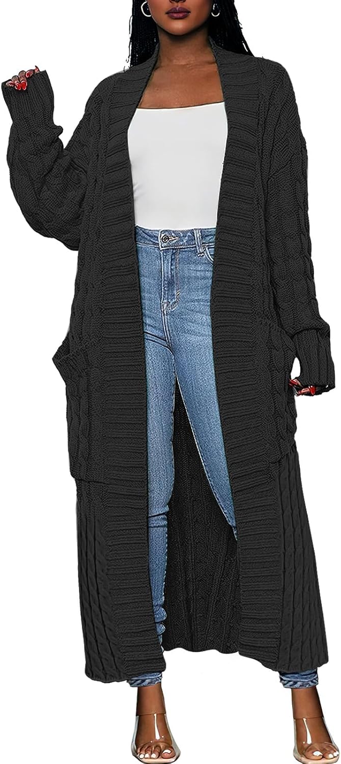 Caracilia Womens Long Cardigan Sweaters for Trendy Fall Style