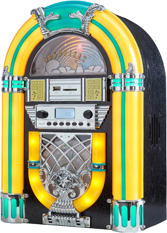 Arkrocket Athena Mini Jukebox: Retro CD Player & Bluetooth Speaker