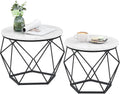 VASAGLE Set of 2 Round Coffee Tables: Stylish Space-Saving Solution