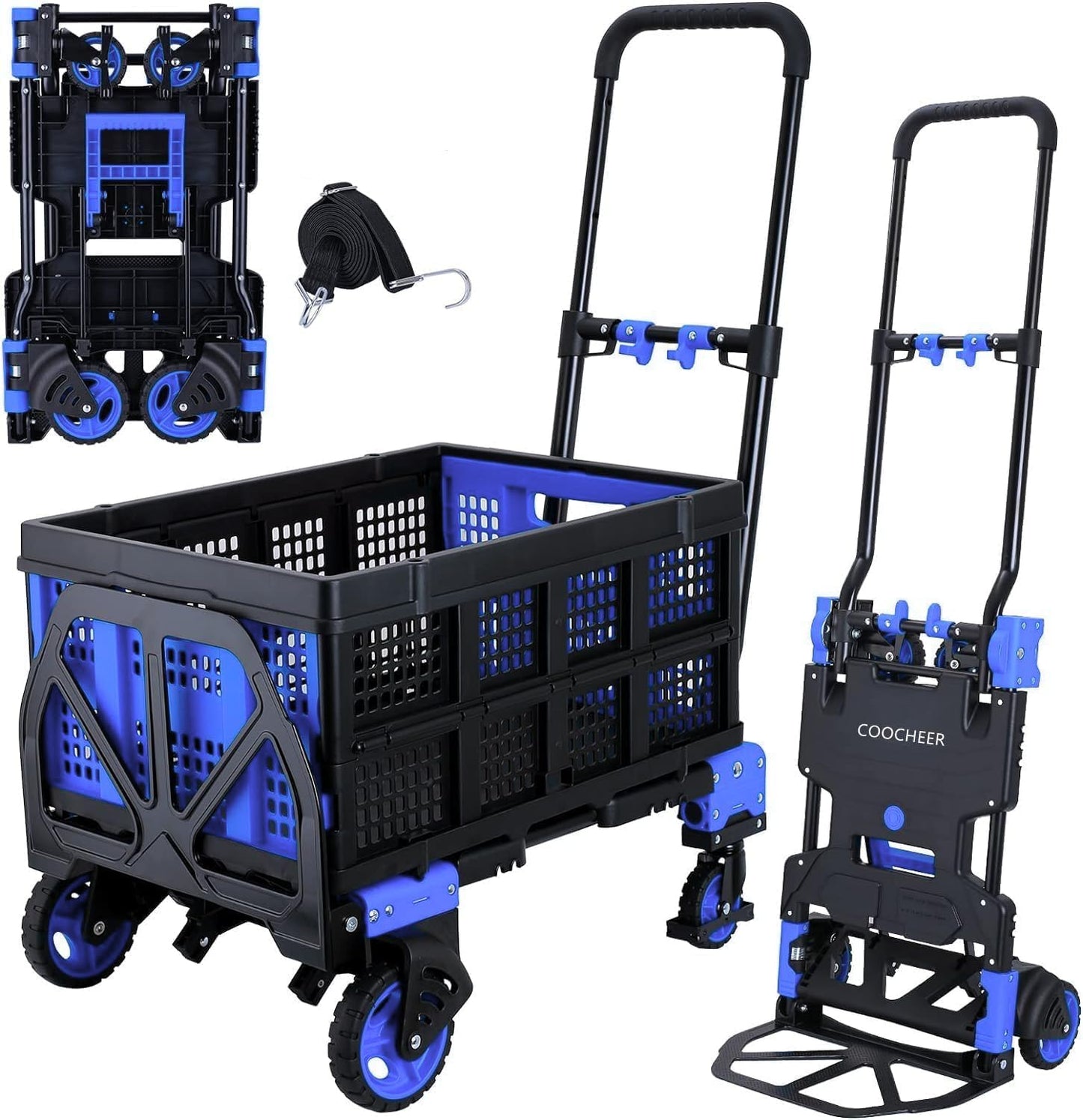 2-in-1 Folding Hand Truck Dolly for Easy Moving and Travel