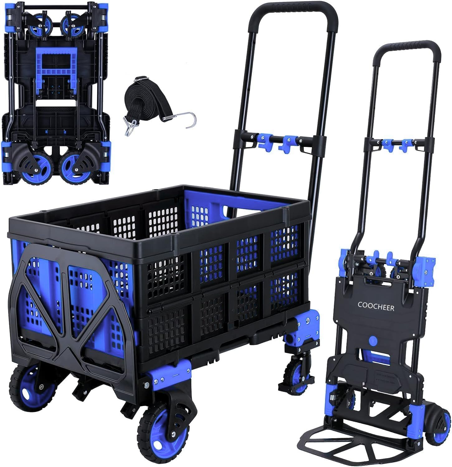 2-in-1 Folding Hand Truck Dolly for Easy Moving and Travel