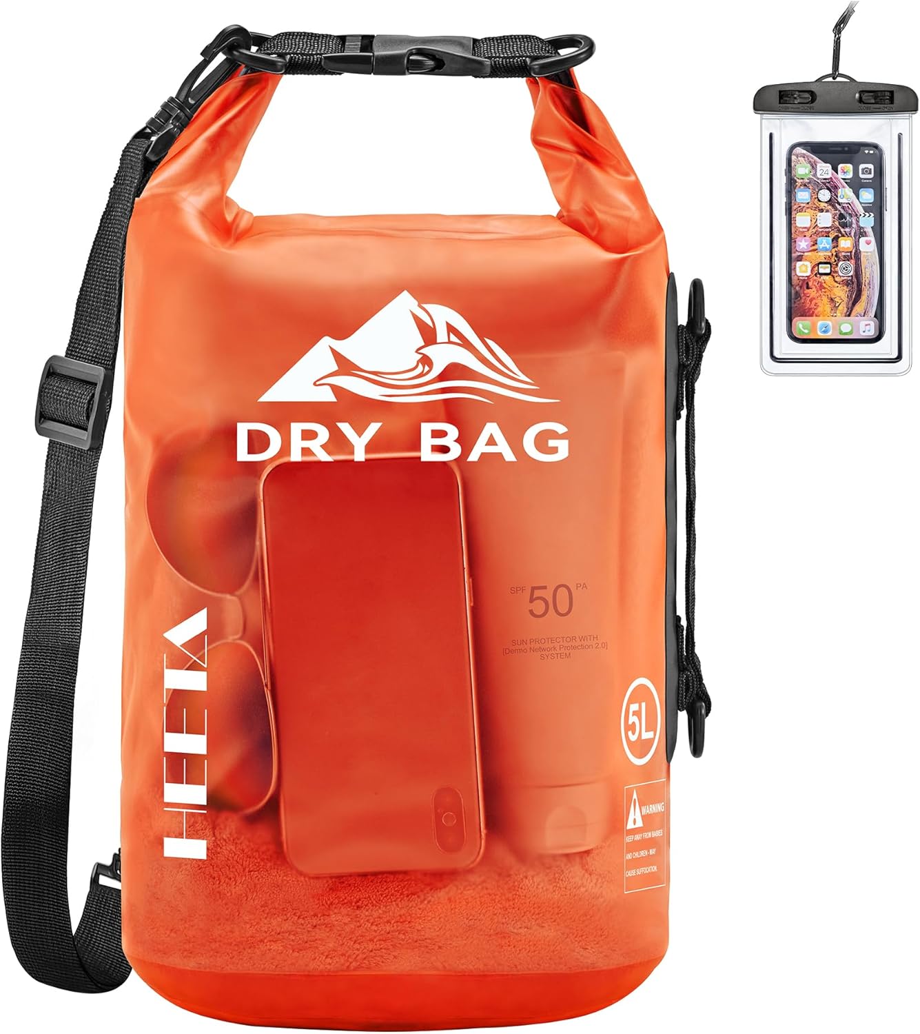 HEETA Waterproof Dry Bag for Travel, Swimming, and Boating