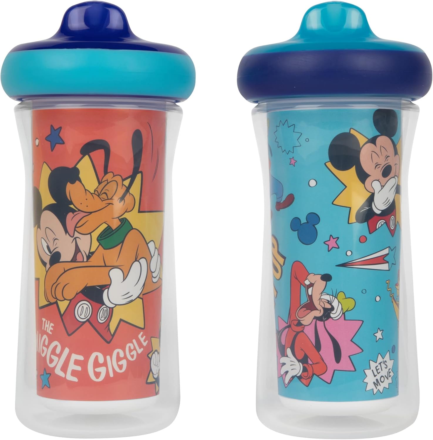 Disney Mickey Mouse Insulated Sippy Cups - Spill Proof for Toddlers