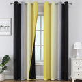 Ombre Blackout Curtains Set - 90 Inch Thermal Insulated Drapes