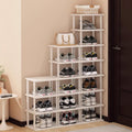 Bamboo Shoe Rack 17 Tier Vertical Shoe Organizer - Slim Space Saver