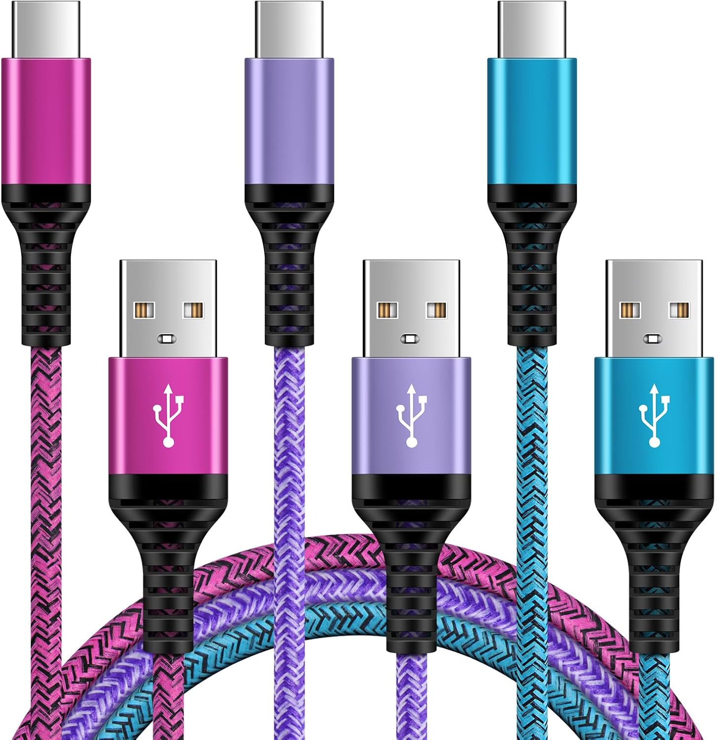 ANDHOT Fast Charge 3-Pack Type C USB Cable