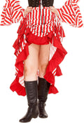 Steampunk Victorian Cosplay High-Low Show Girl Skirt - Versatile Fit