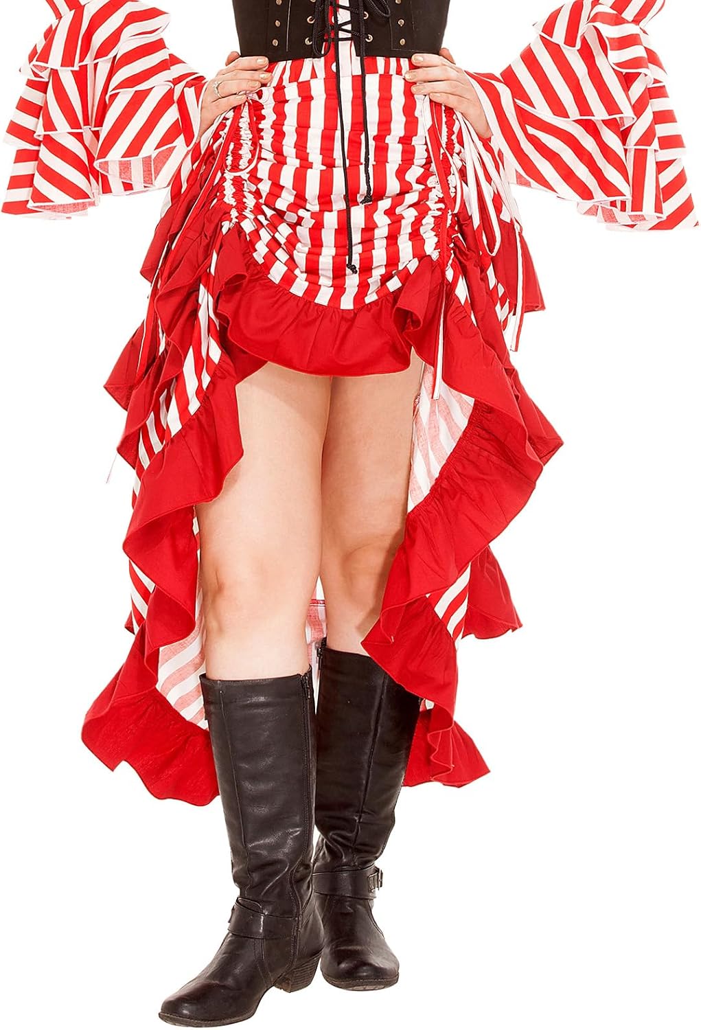 Steampunk Victorian Cosplay Costume High-Low Show Girl Skirt