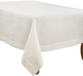 SARO LIFESTYLE Hemstitched Border Tablecloth 70ftx120ft - Versatile