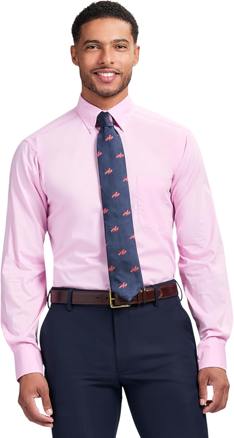 IZOD Men's Dress Shirt Regular Fit Long Sleeve Wrinkle Free