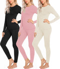 Thermal Underwear for Women 3-Pack - Fleece Lined Base Layer S-XXL