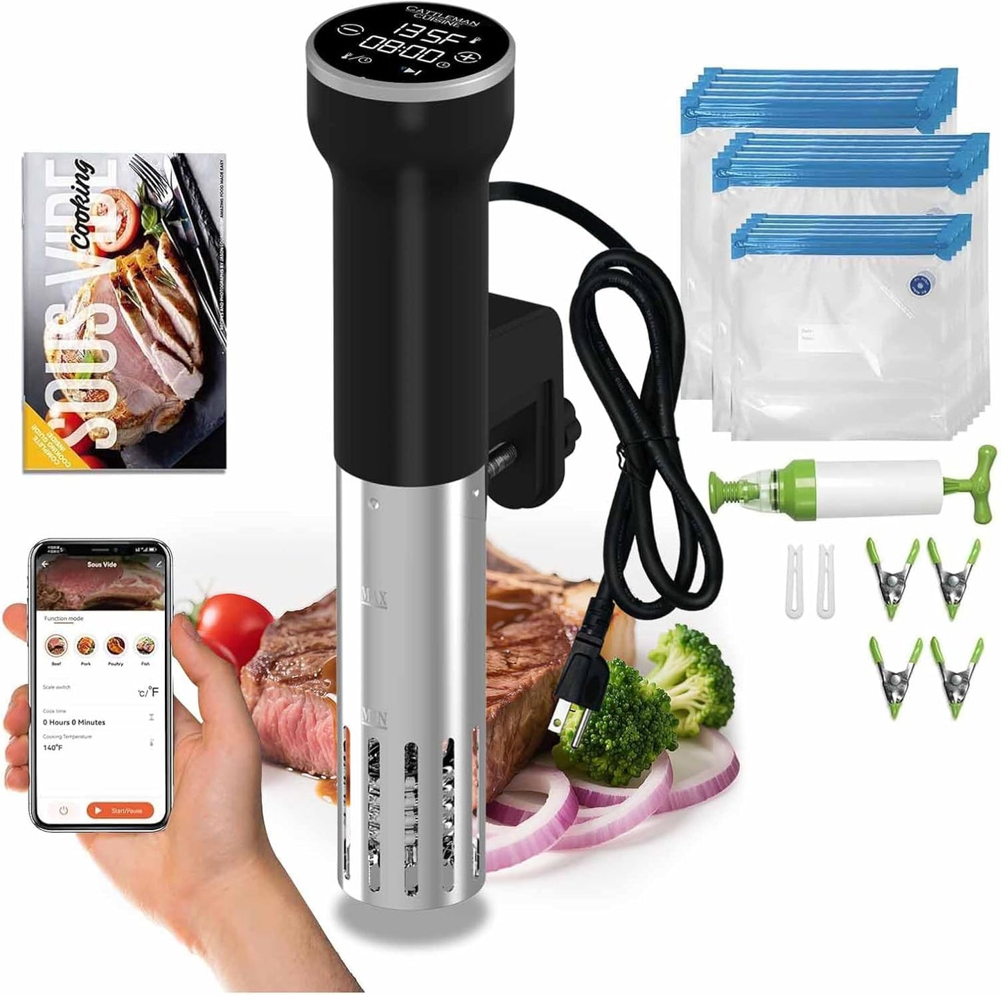 Sous Vide Cooker WiFi Kit for Precision Cooking and Healthy Meals