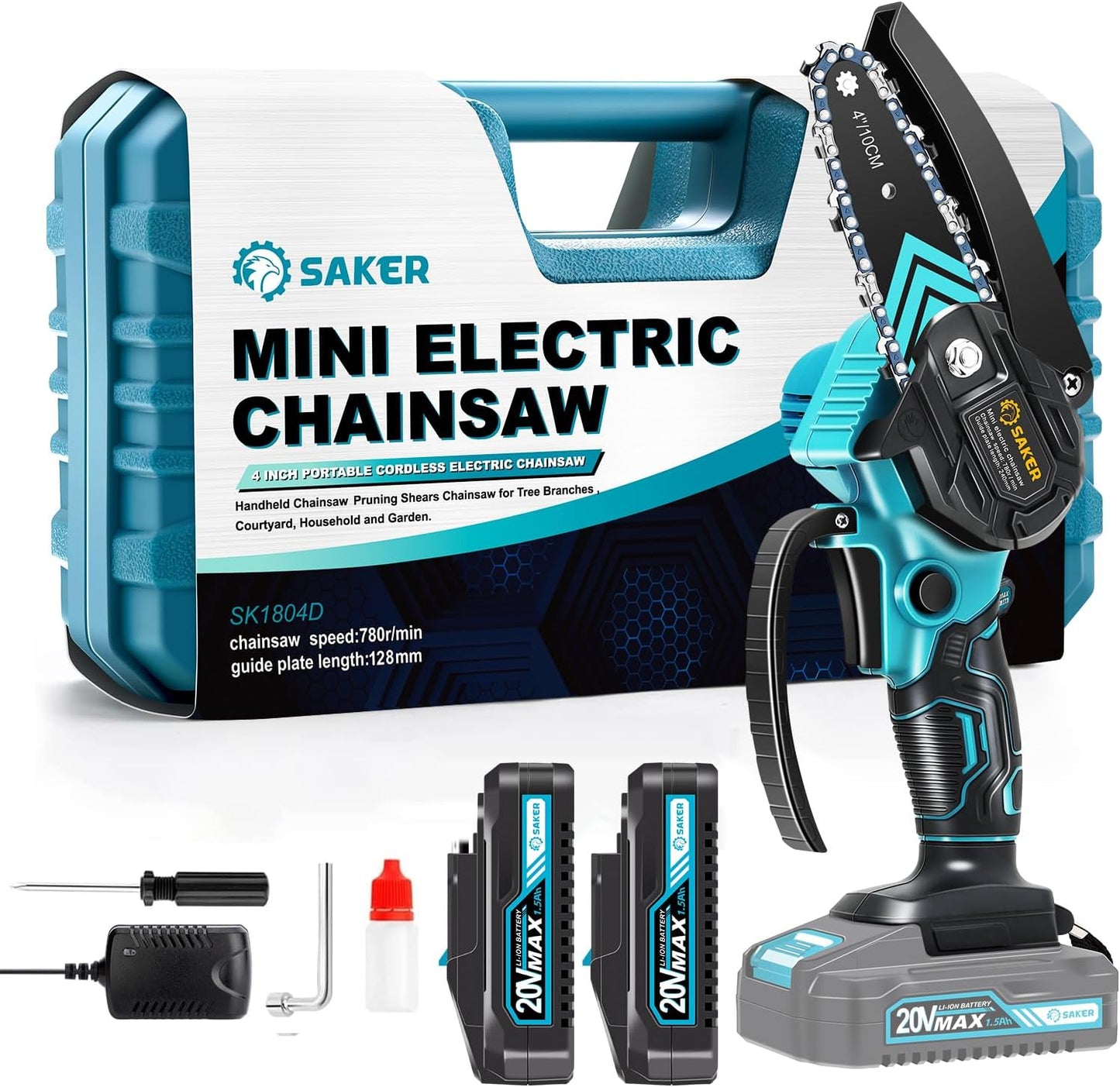 Saker Mini Chainsaw - Portable Electric Cordless Handheld Tool