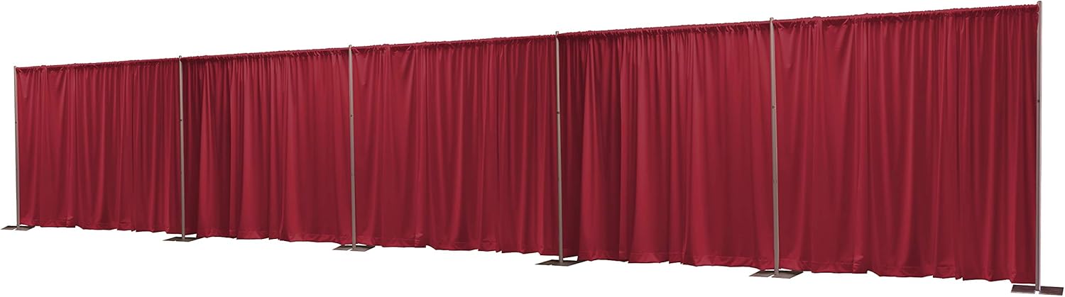 8 Foot Tall Fixed Height Pipe and Drape Backdrop Kit for Events