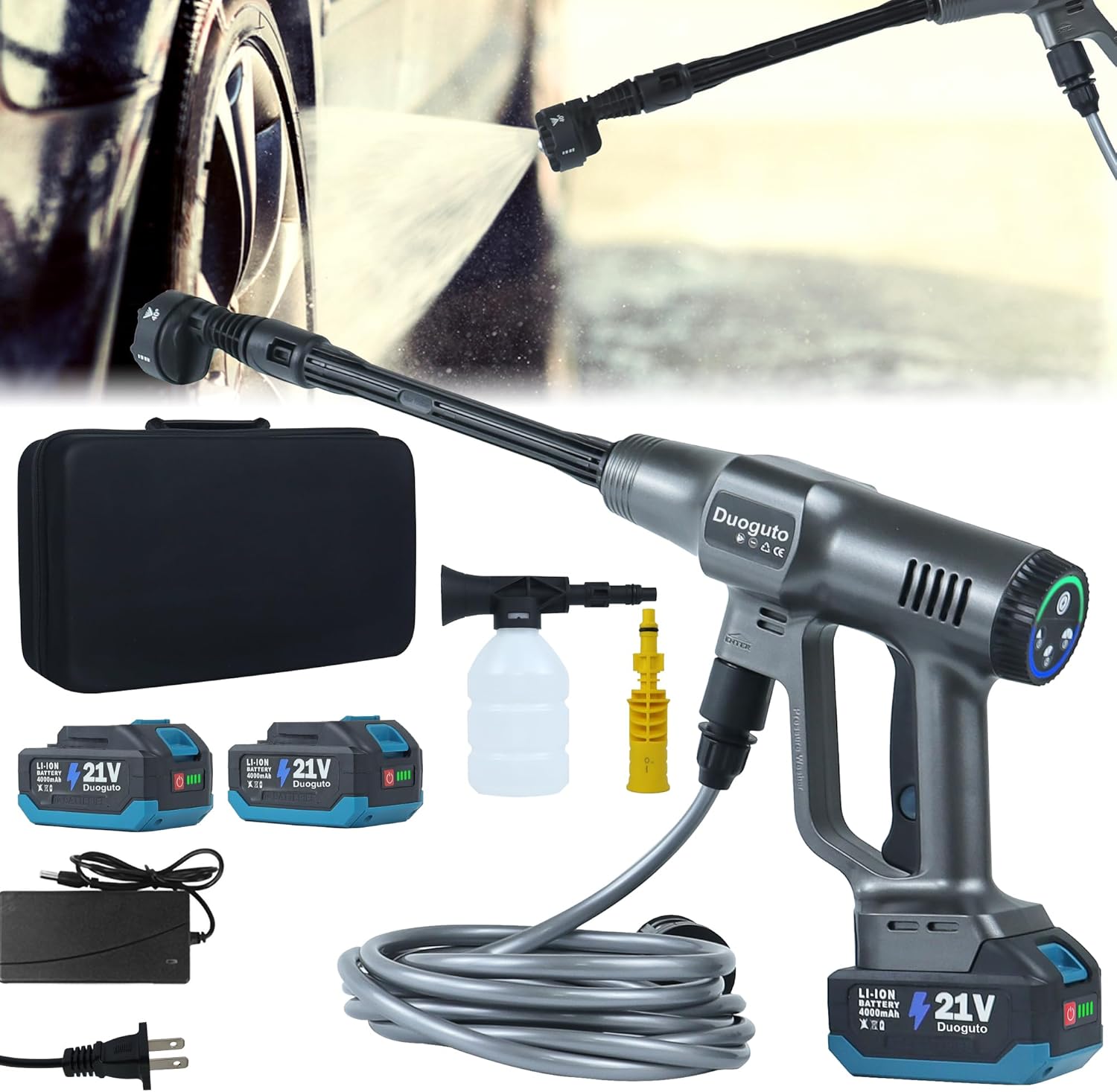 Duoguto 2900 PSI Cordless Power Washer - Portable & Powerful