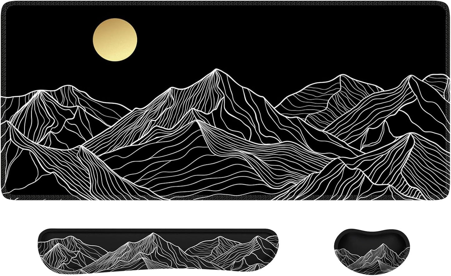 iCasso XXL Big Mouse Pad with Wrist Rest - Ultimate Comfort