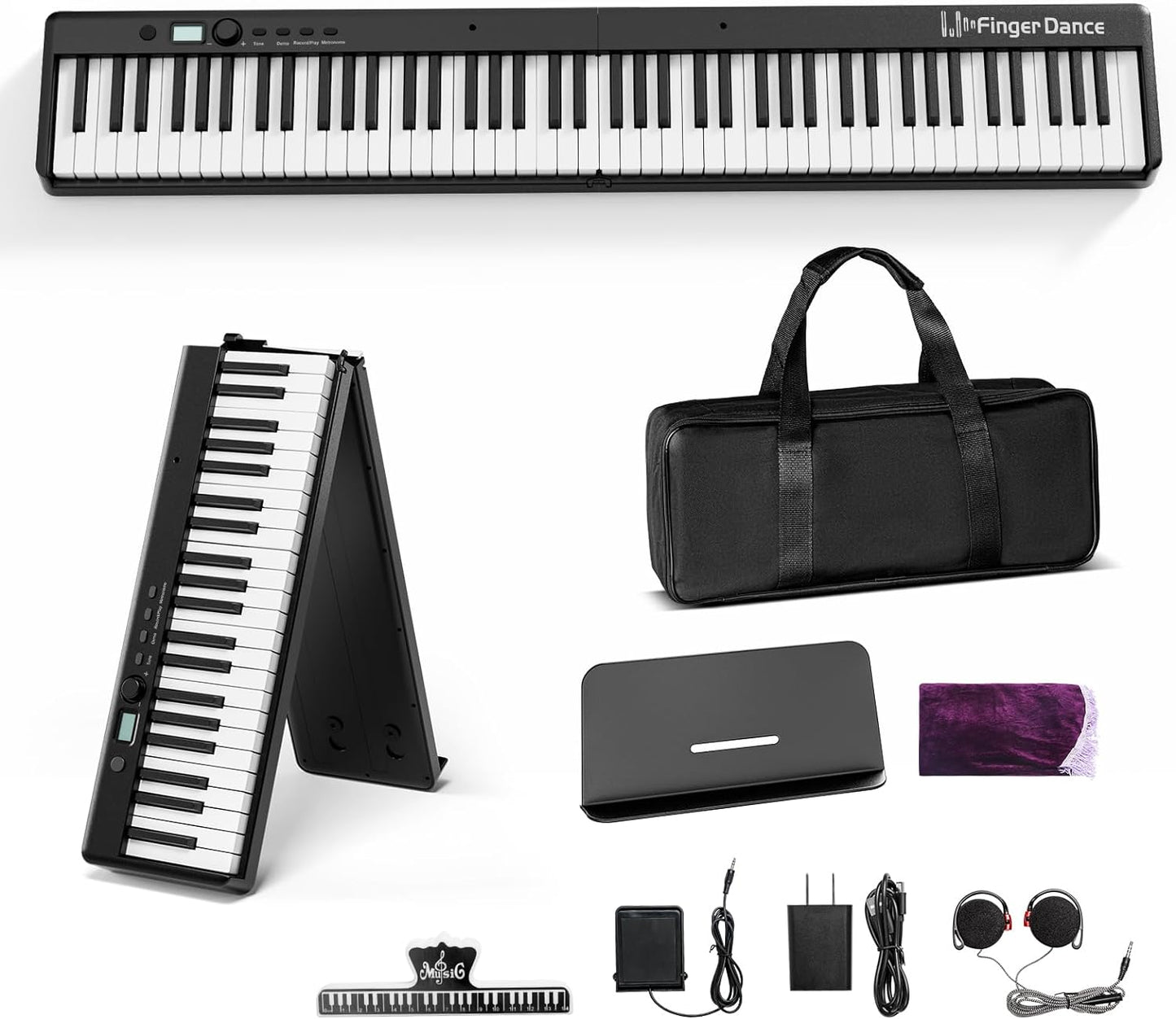Finger Dance Folding Piano Keyboard - Portable 88 Keys Digital Piano