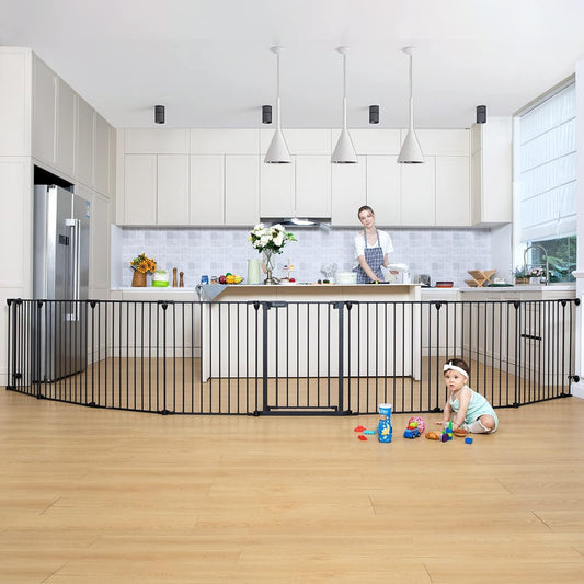 COMOMY Extra Wide Baby Gate - 198 in Safety Gate for Pets