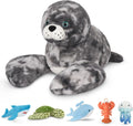Niuniu Daddy 23ft Weighted Seal Plush - Calming 3.3 lb Body Pillow
