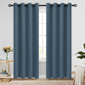 Blackout Curtains Stone Blue 52x84 in Set of 2 - Room Darkening Panels