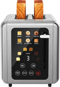 WHALL Touch Screen Toaster 2 Slice - Digital LED Timer and 6 Shade