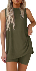 PRETTYGARDEN 2 Piece Summer Lounge Shorts Set - Lightweight Comfort