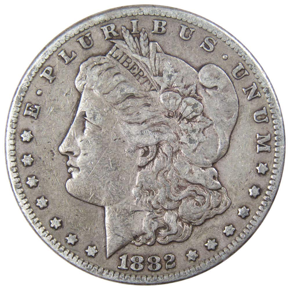 1882 S Morgan Dollar F Fine 90% Silver Coin for Collectors