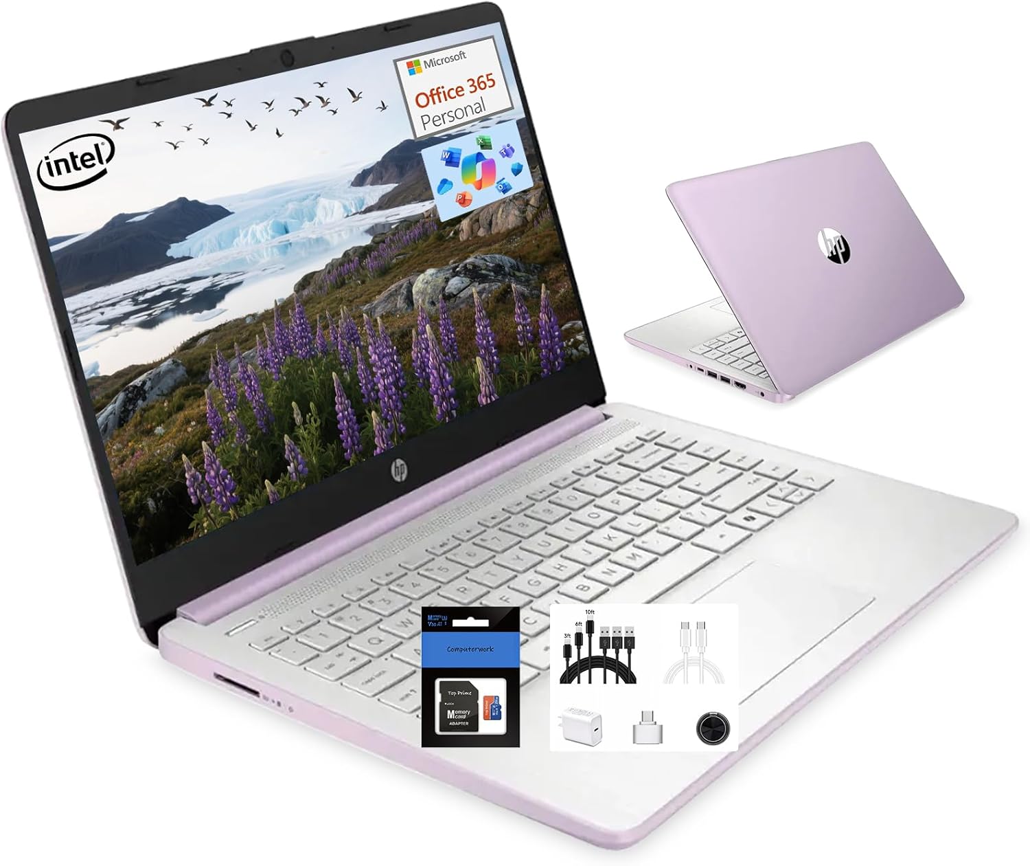 HP 14 Inch Student Laptop with Quad Core Intel Processor