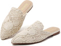 Tilocow Mules for Woman Comfortable Pointed Toe Backless Loafers are