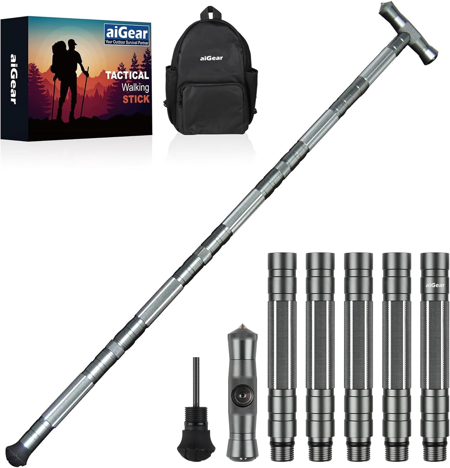 Adjustable Tactical Hiking Staff for Outdoor Adventures
