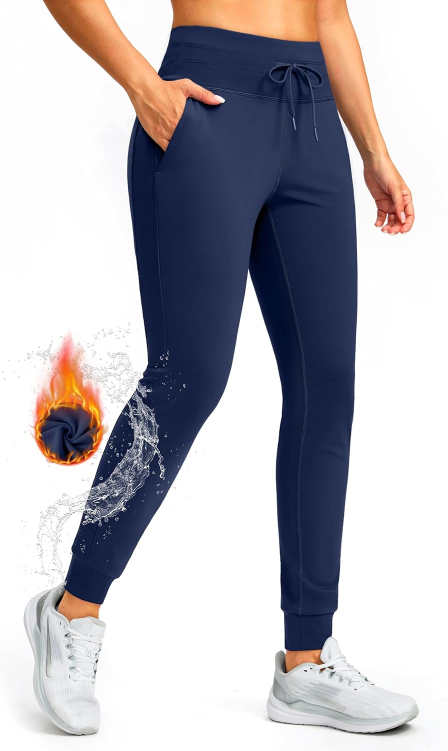 SANTINY Fleece Lined Joggers: Winter Warmth & Style