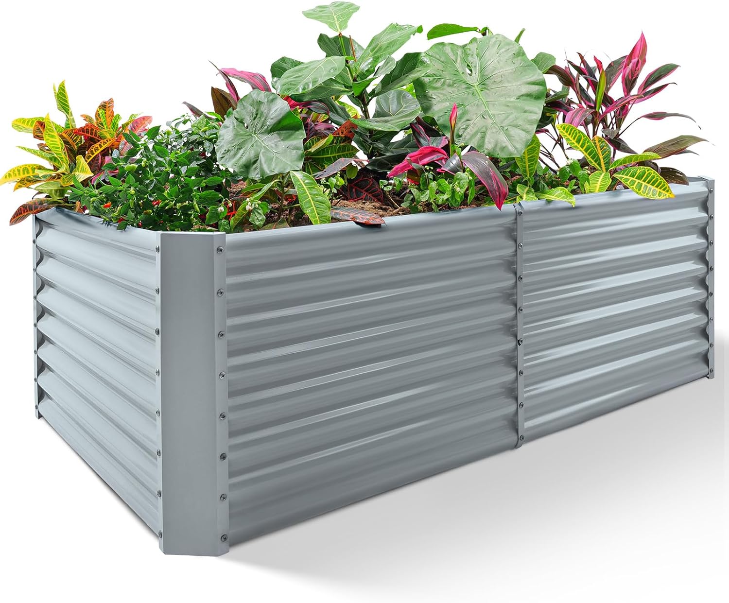 Land Guard 842ft Galvanized Raised Garden Bed for Vegetables