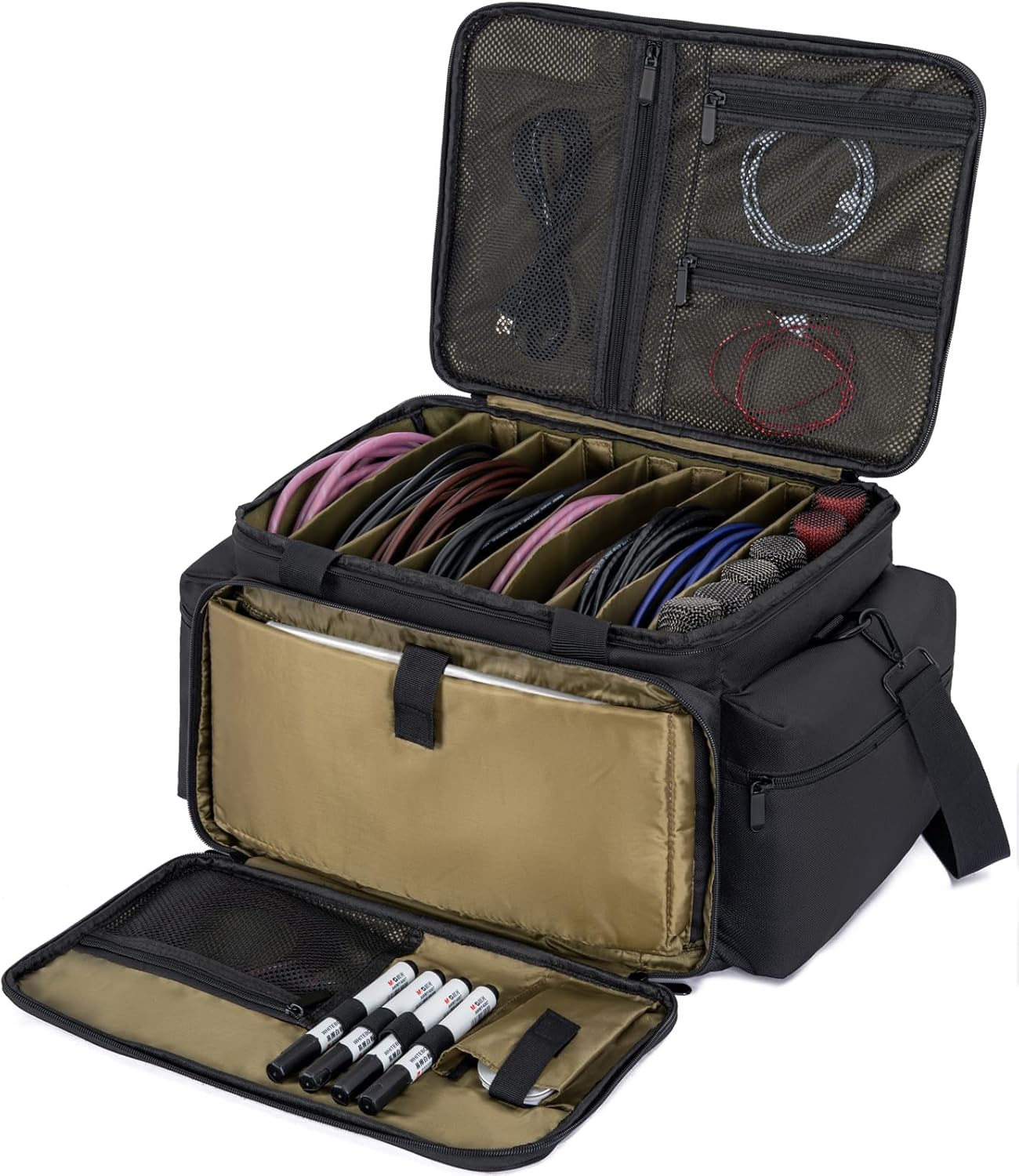 AKOZLIN Cable File Bag for DJ Gear and Sound Accessories