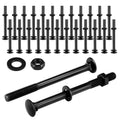Zonon 24 Sets 1/2 x 6 in Black Galvanized Carriage Bolt Kit - Durable