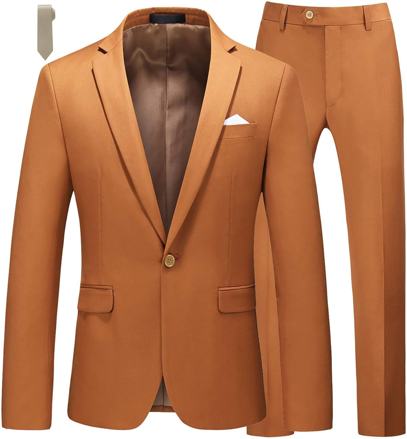 MOGU Men's Slim Fit Tuxedo Suit for Weddings and Formal Events