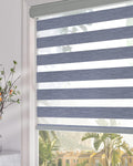 Persilux Blackout Window Shades Zebra Blinds 22in x 64in - Dark Grey