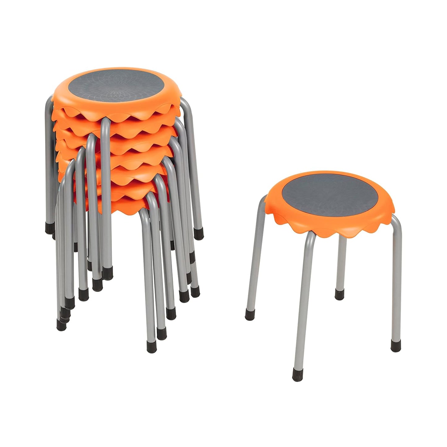 ECR4Kids Daisy Stackable Stool Set for Flexible Seating Needs