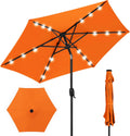 7.5ft Solar Patio Umbrella with LED Lights for Outdoor Comfort