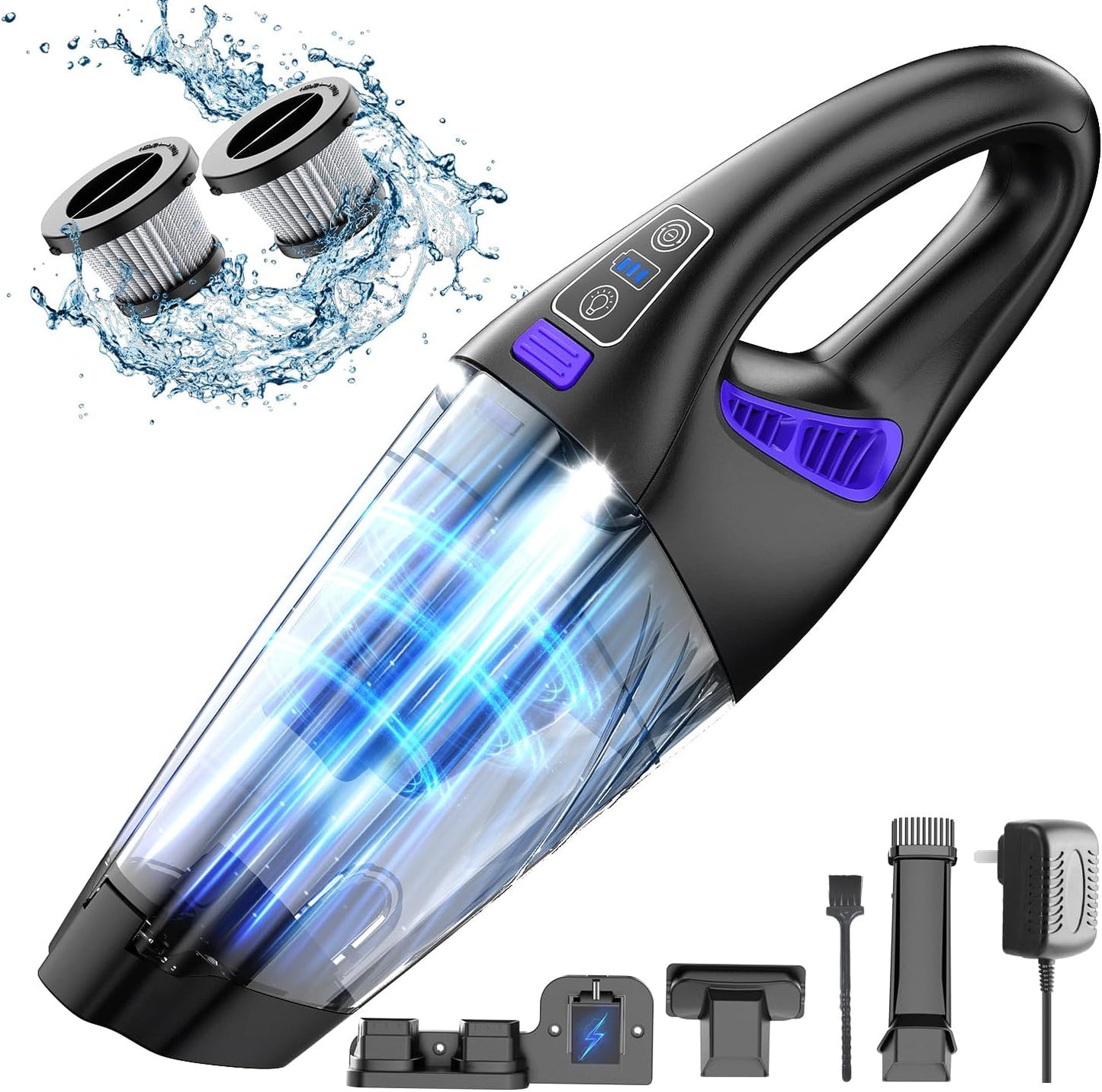 Powerful 18000Pa Cordless Car Vacuum - Fast Lightweight Cleaning!