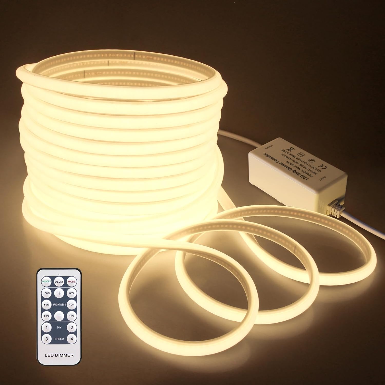65.6FT COB LED Strip Lights for Outdoor Waterproof Use