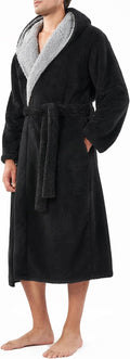 Men's Full Length Plush Fleece Robe - Full Coverage Warmth
