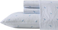 Twin Cotton Percale Sheets in Boat Stripe Pale Blue - Dorm Essential