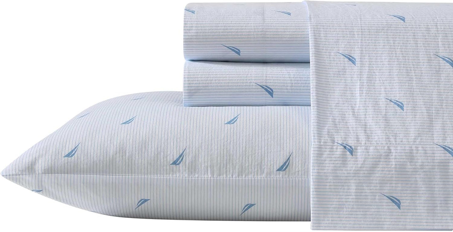 Nautica Twin Sheets Set - Cotton Percale Bedding Essentials