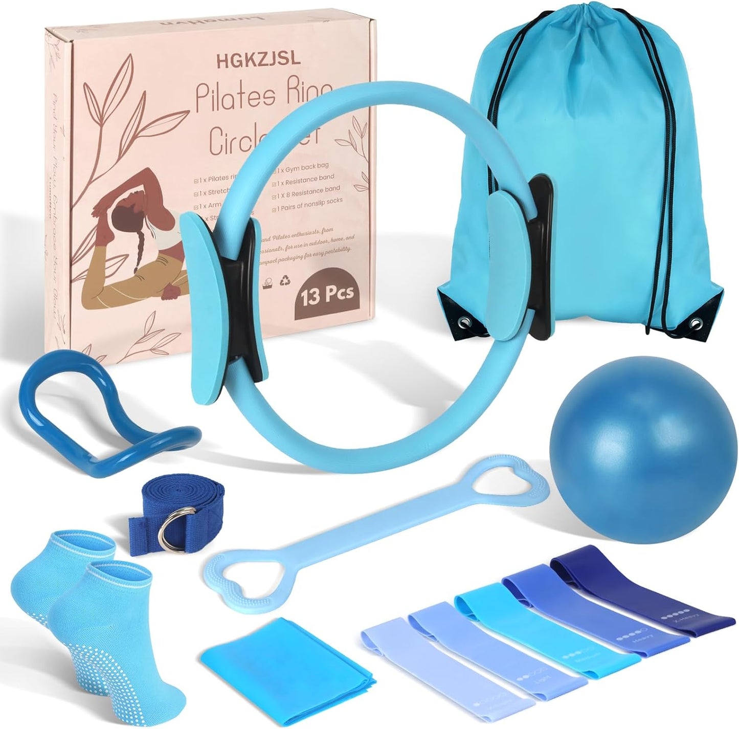 Home Pilates Essentials Kit by HGKZJSL for Beginners