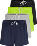 Womens Active Mesh Gym Shorts 4 Pack - Available in Plus Sizes