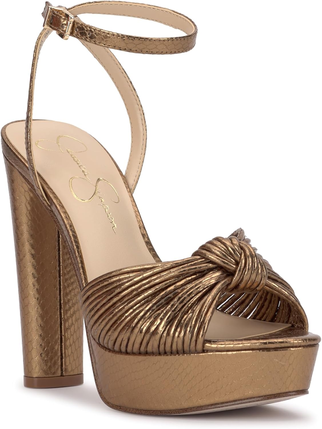 Jessica Simpson Womens Block Heel Ankle Strap Sandals for Style