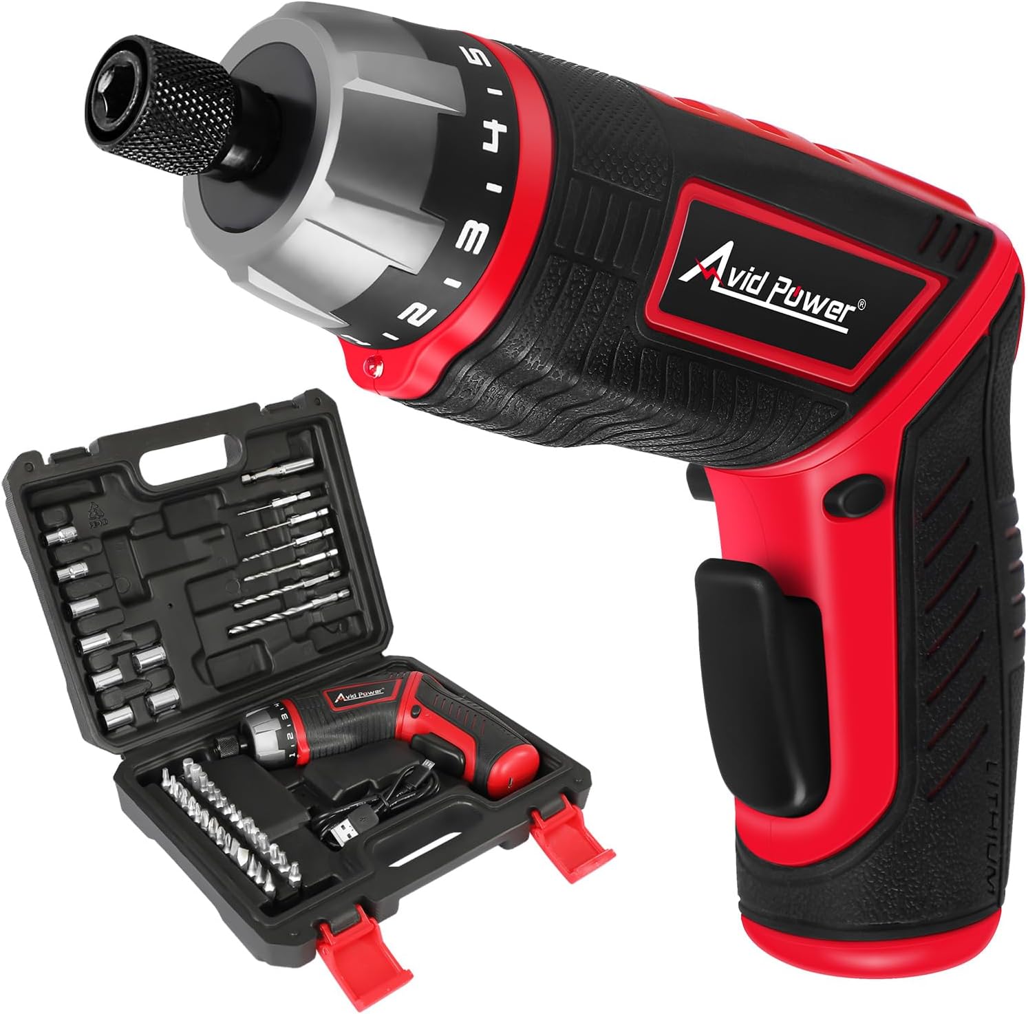 AVID POWER Electric Screwdriver Set with 44pcs Accessories